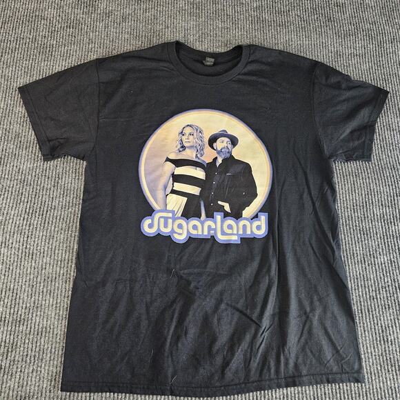 Sugarland Shirt Mens Large Black Tour Band Graphic Concert Tee Double Sided 2024 - Picture 1 of 11